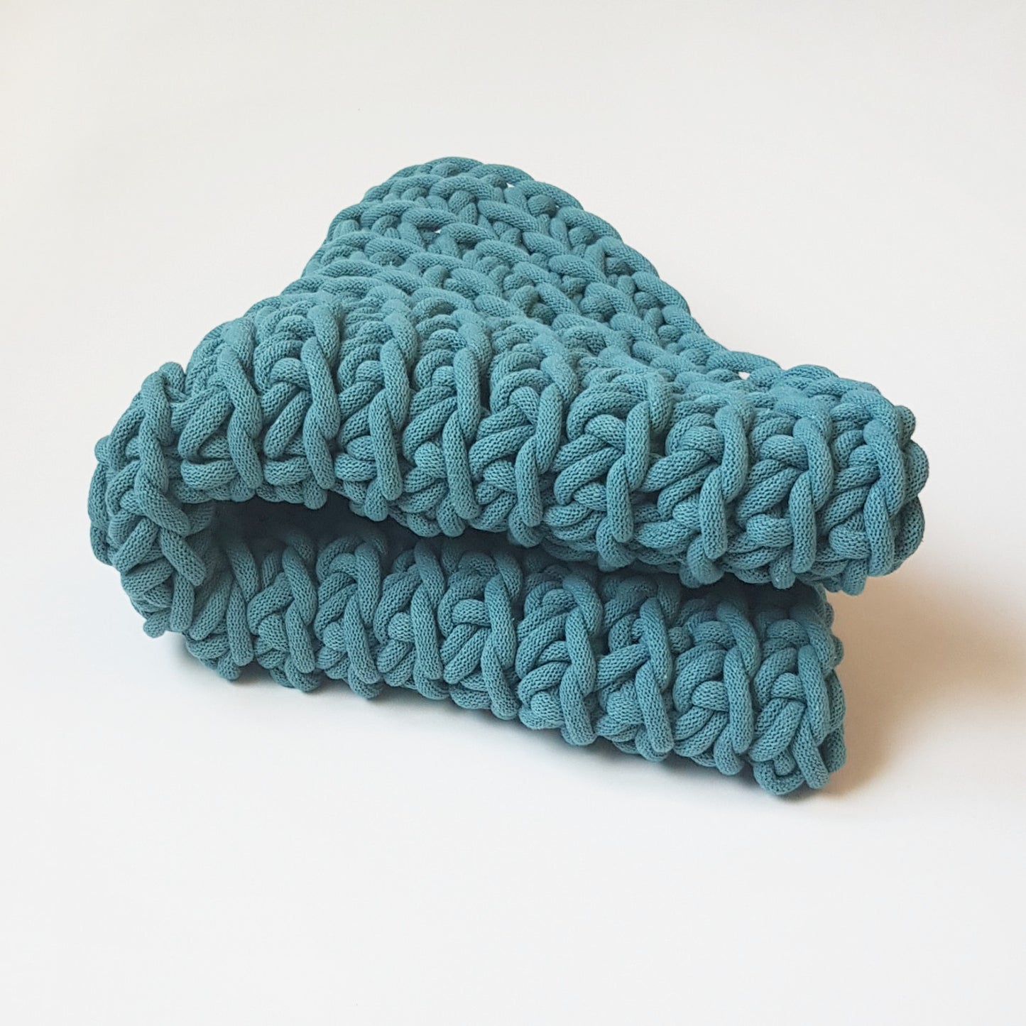 Covoras de bumbac pentru caini si pisici, 100% bumbac, albastru verzui 60 cm, Blanosic (lucrat manual)