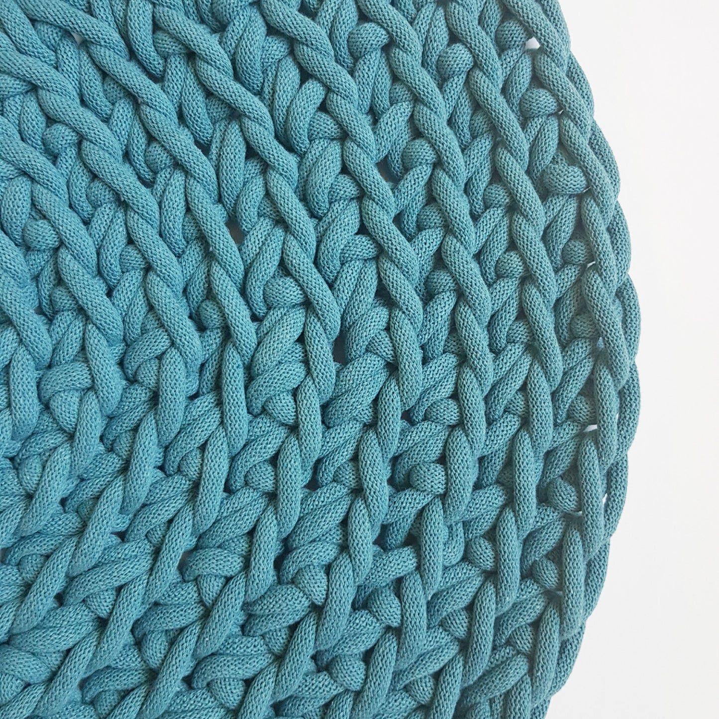 Covoras de bumbac pentru caini si pisici, 100% bumbac, albastru verzui 60 cm, Blanosic (lucrat manual)