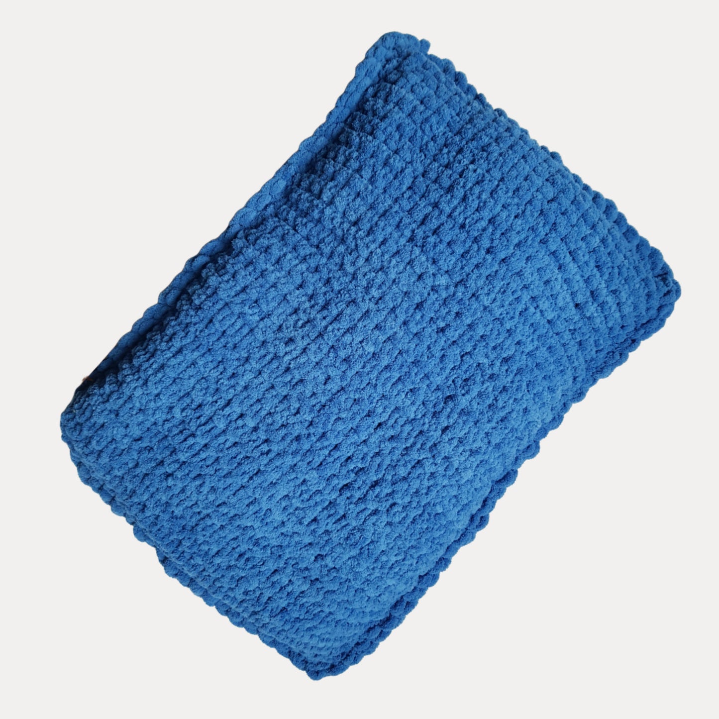 Culcus tricotat pentru pisici si caini, albastru, 50 x 70 cm, Blanosic (lucrat manual)