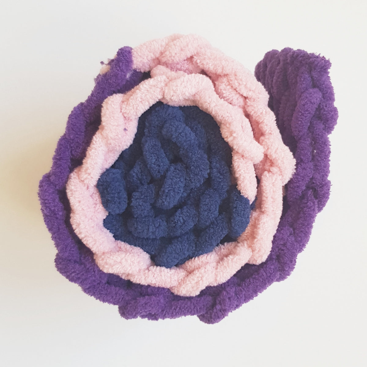 Handmade WINTER- Fular L pentru caini, violet-roz-bleumarin, Blanosic