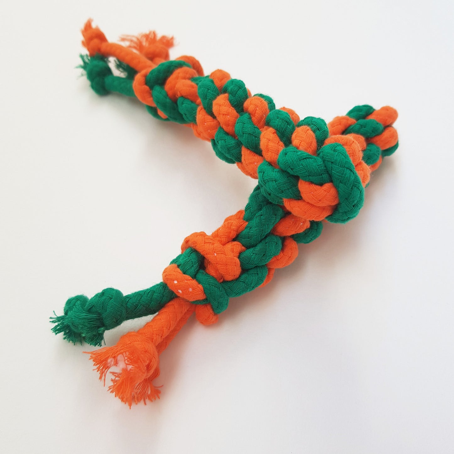 Jucarie porumb pentru caini, sfoara diverse culori, 17 cm, Blanosic (lucrata manual)