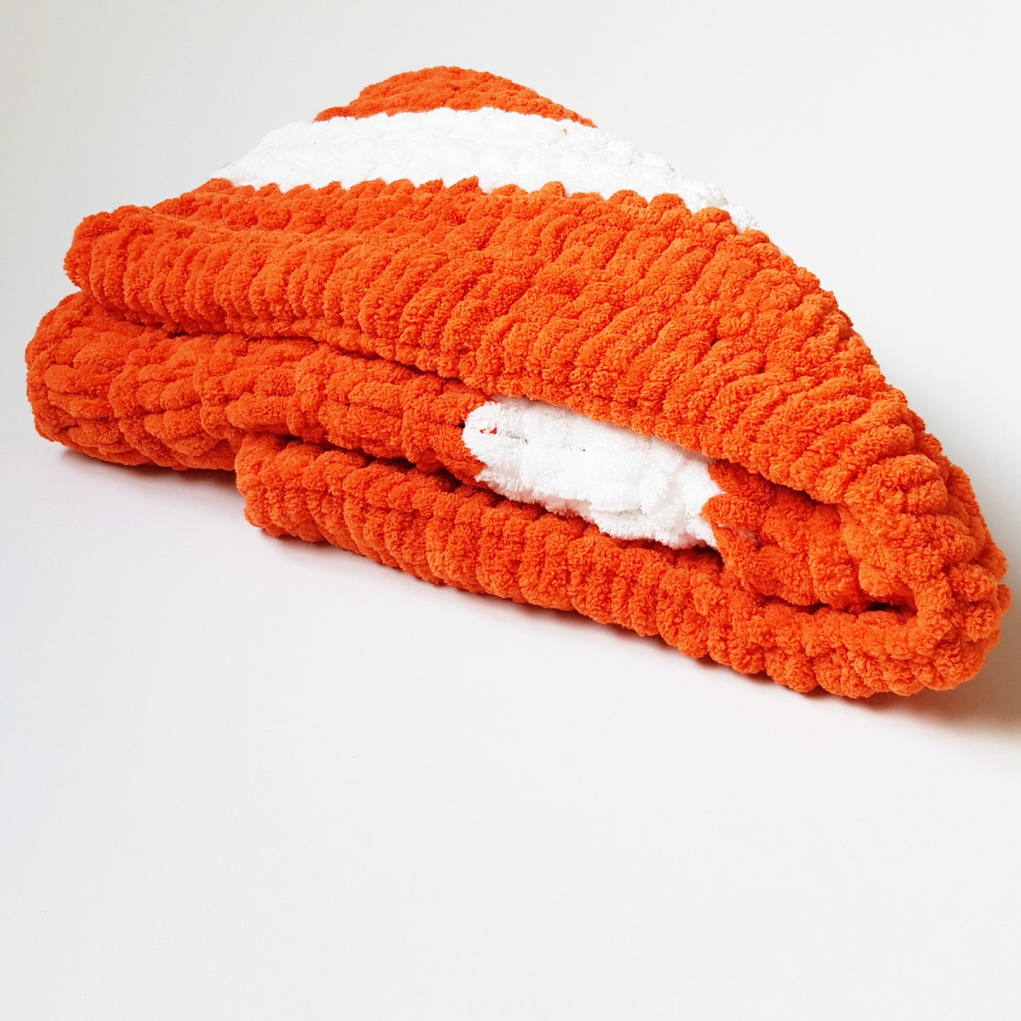 ZUF - Paturica copil, portocaliu-alb, 70x90 cm, Blanosic (lucrata manual)