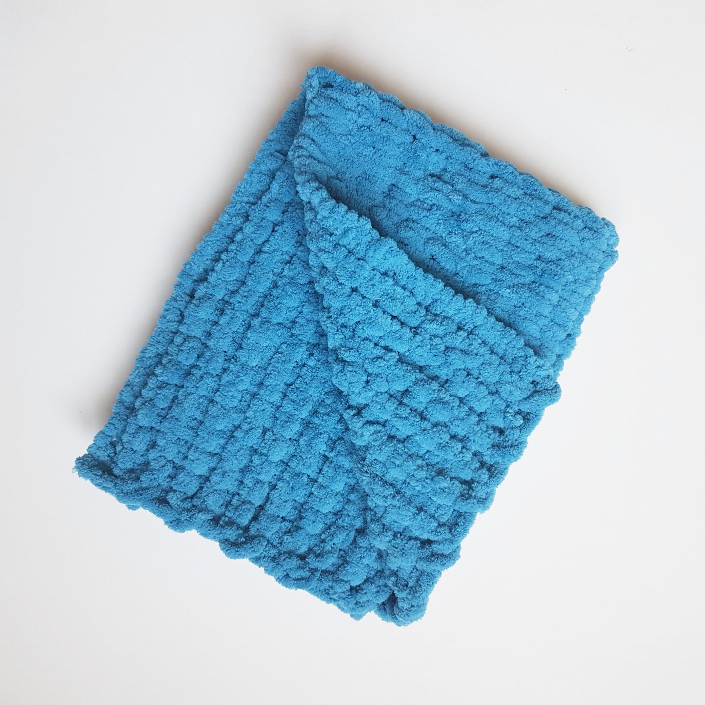 Set culcus moale si paturica pentru pisici si caini talie mica, albastru, 58x42 cm / 70x50 cm (lucrat manual)