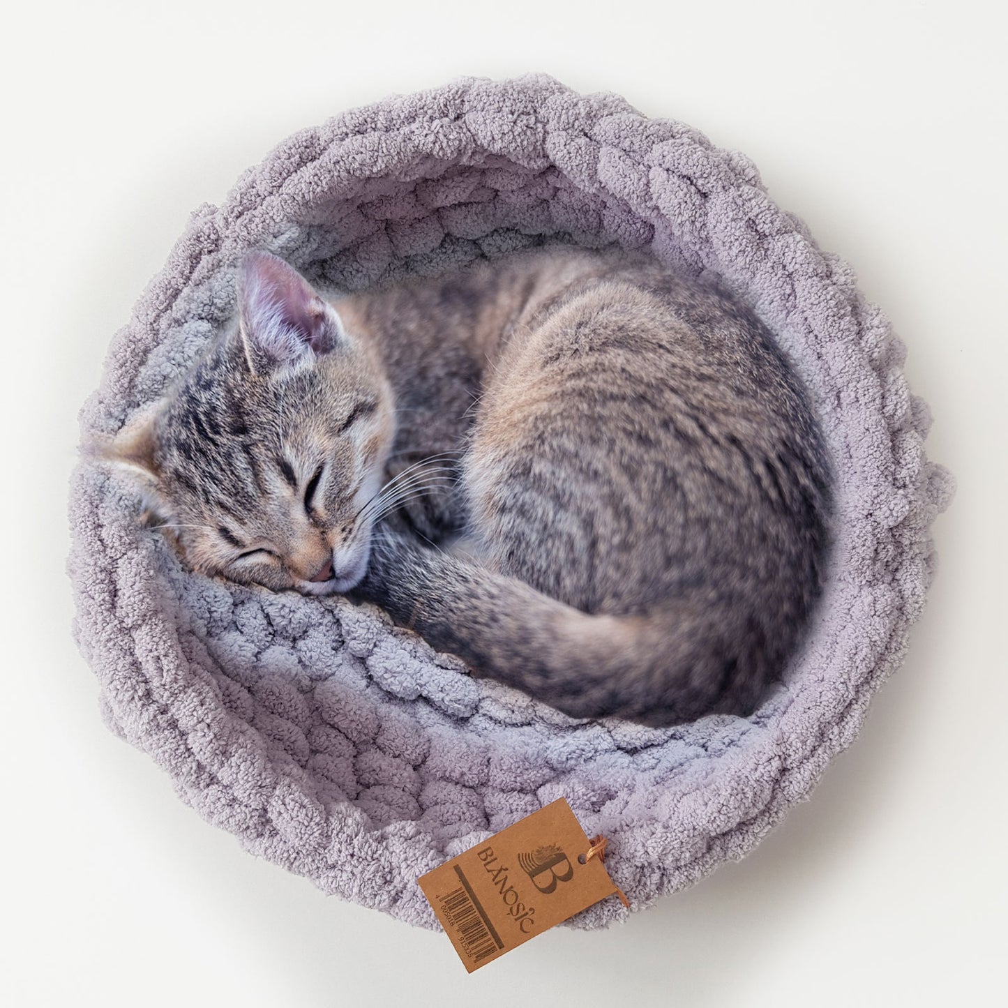 Cosulet animale de companie gri deschis 40 cm, Blanosic (lucrat manual)