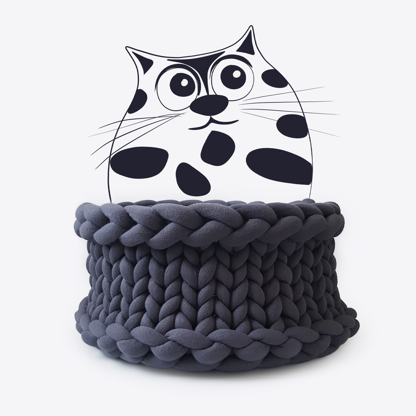 Cosulet animale de companie antracit 40 cm, Blanosic (lucrat manual)