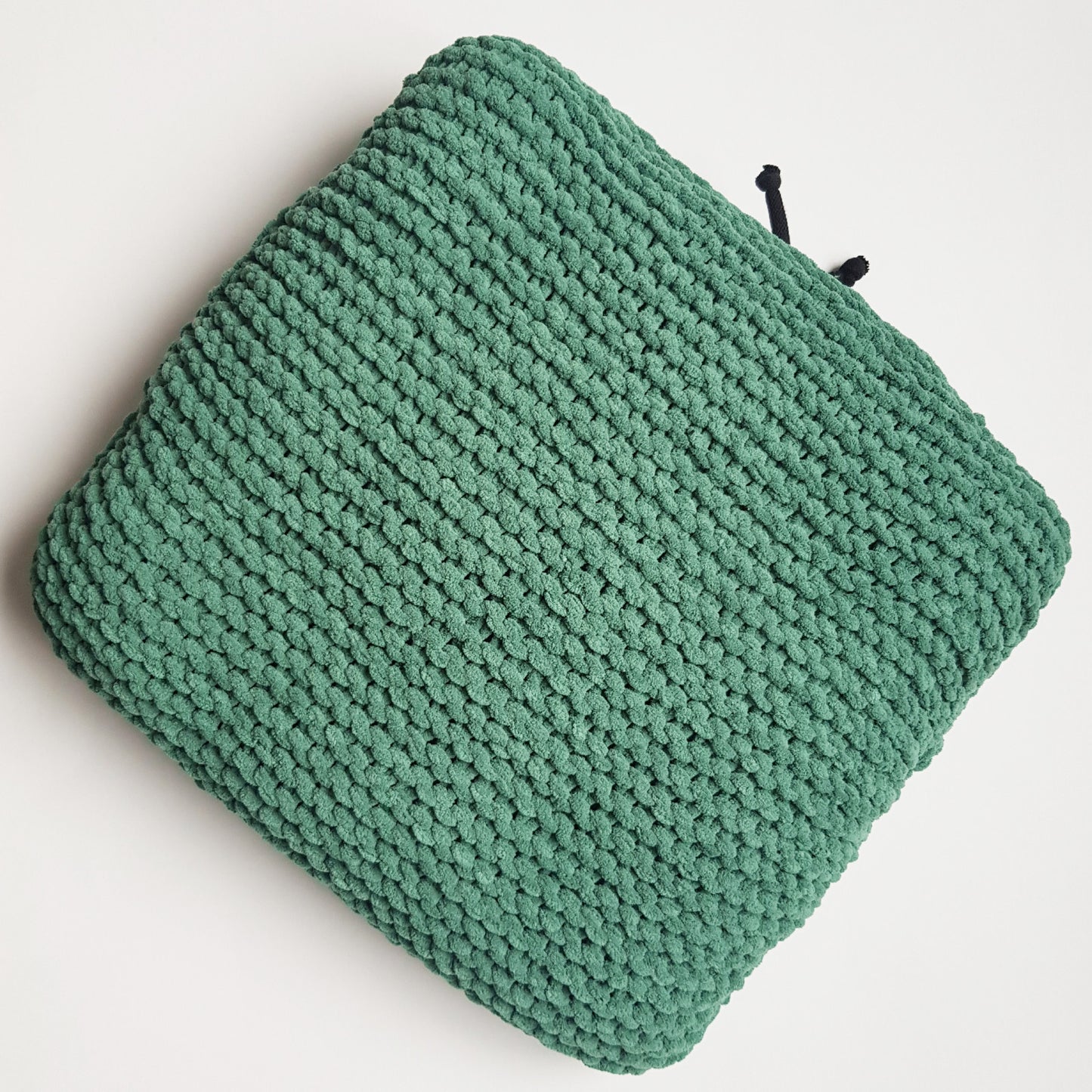 Culcus pentru caini si pisici, albastru-verde, 50x45 cm (lucrat manual)