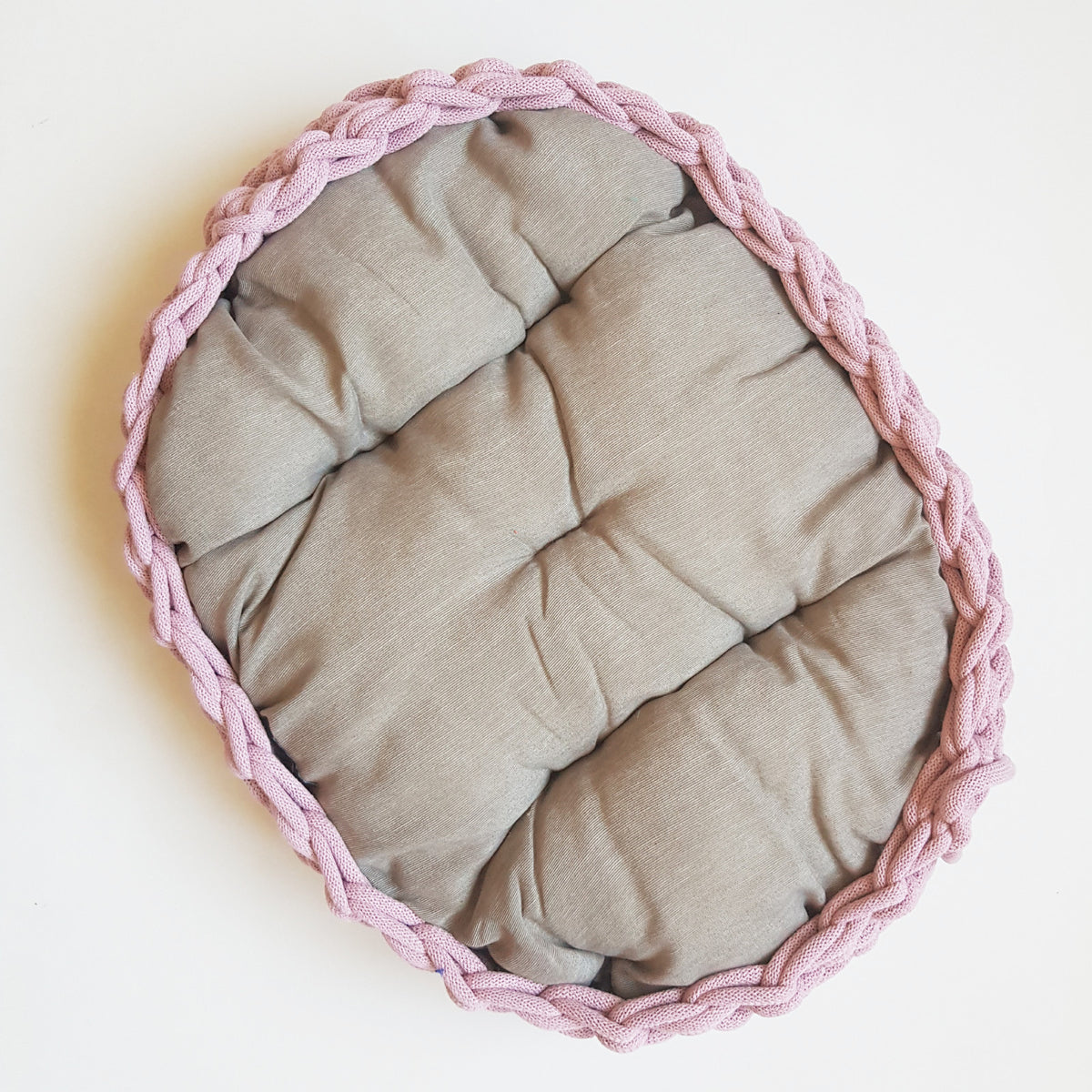 Handmade Culcus bumbac pentru caini si pisici, roz, 55x40 cm