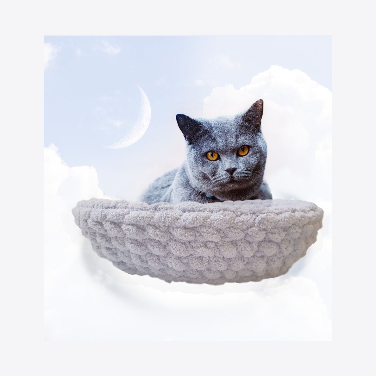 Cosulet animale de companie gri deschis 45 cm, Blanosic (lucrat manual)