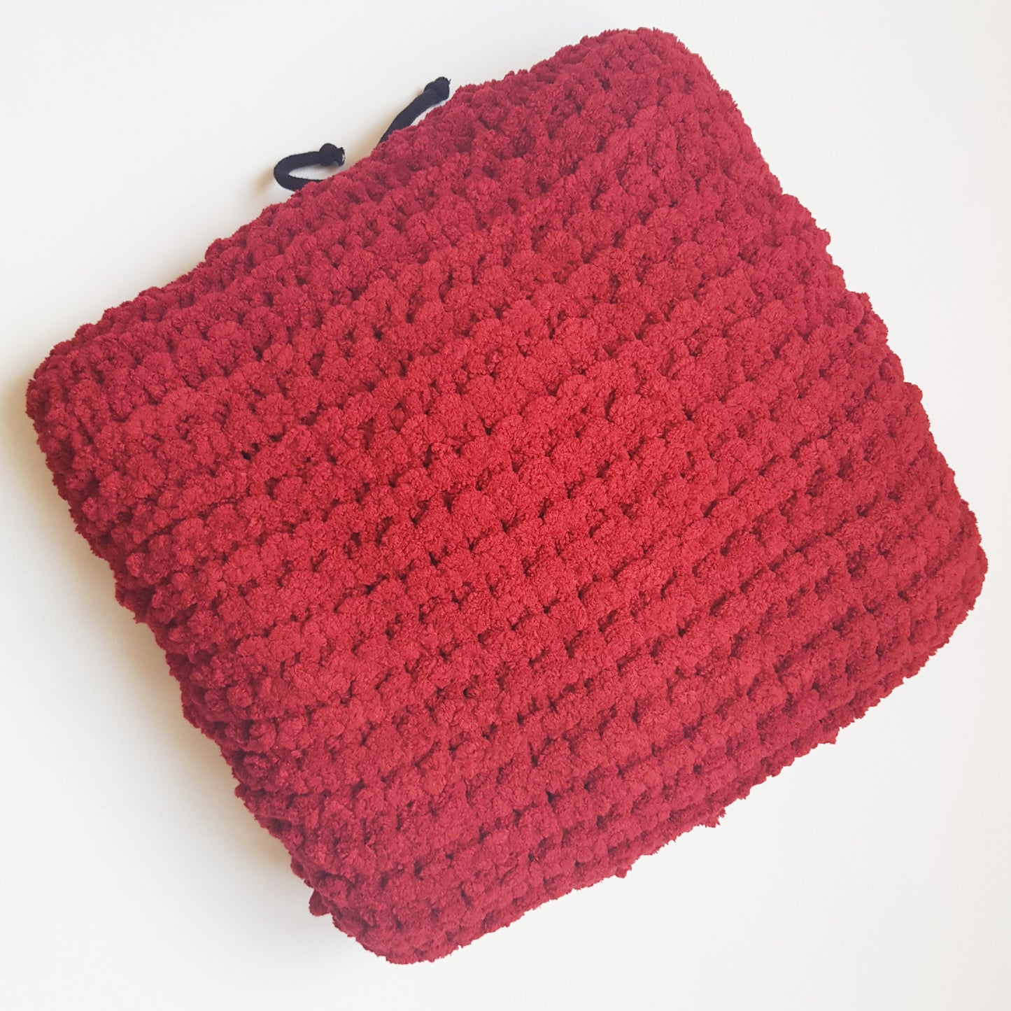 Culcus pentru caini si pisici, verde-visiniu, 50x45 cm (lucrat manual)