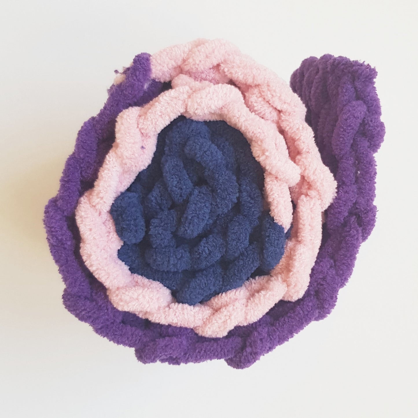 Fular L pentru caini, violet-roz-bleumarin, Blanosic (lucrat manual)