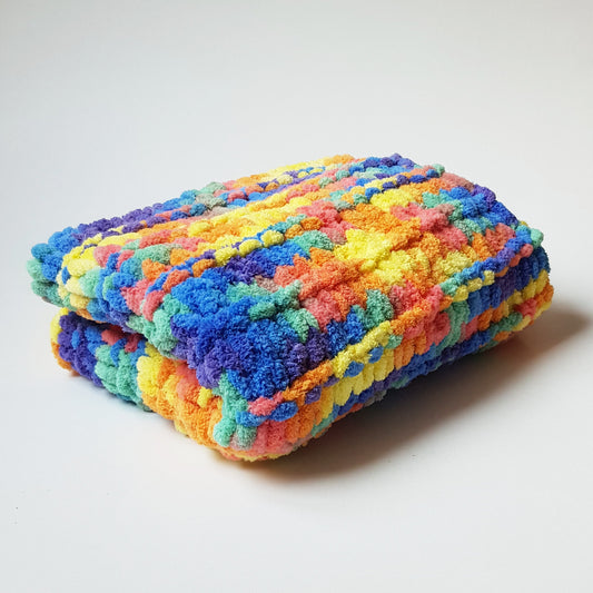 ZUF - Paturica copil, curcubeu, 60x90 cm, Blanosic (lucrata manual)