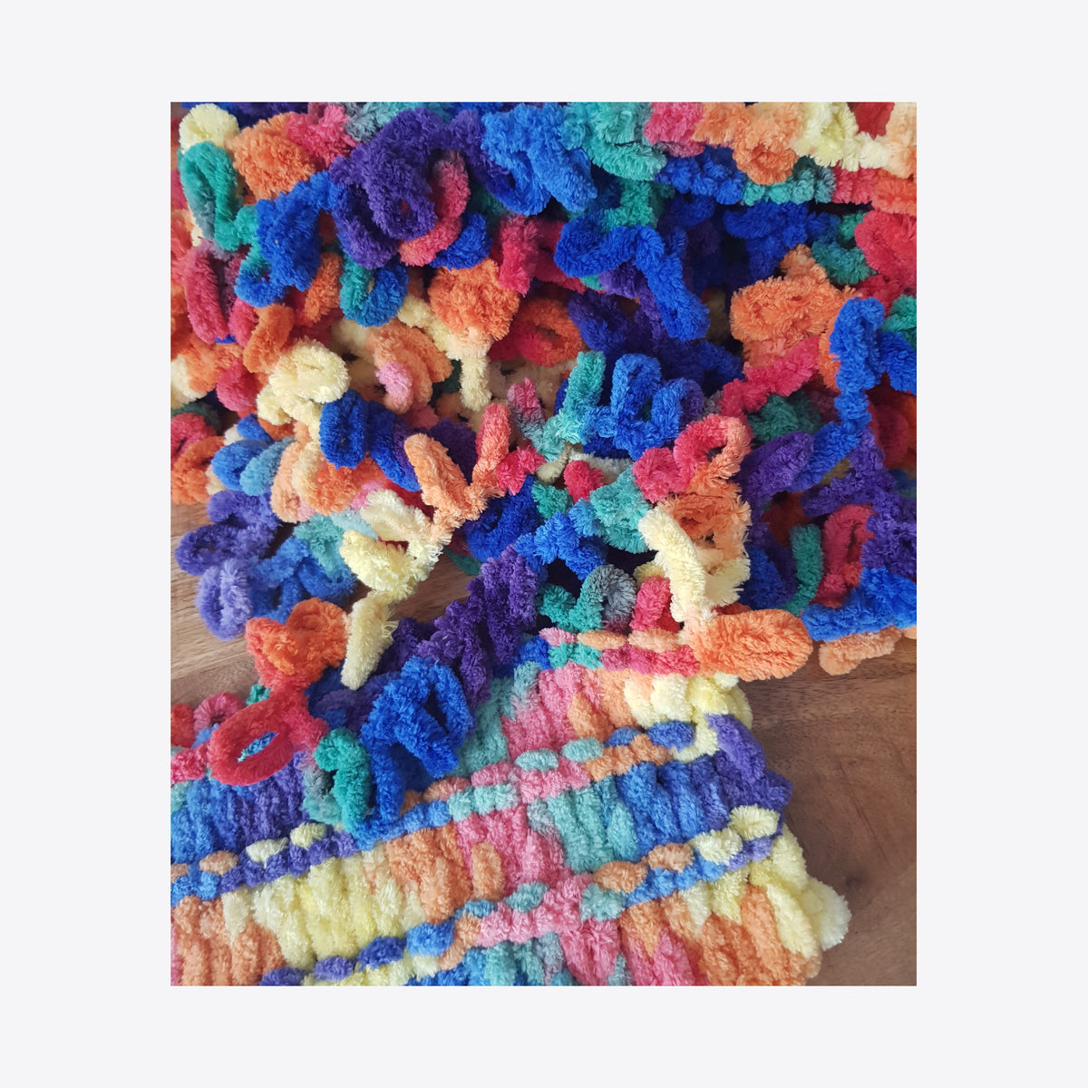 Handmade ZUF - Paturica copil, curcubeu, 60x90 cm, Blanosic