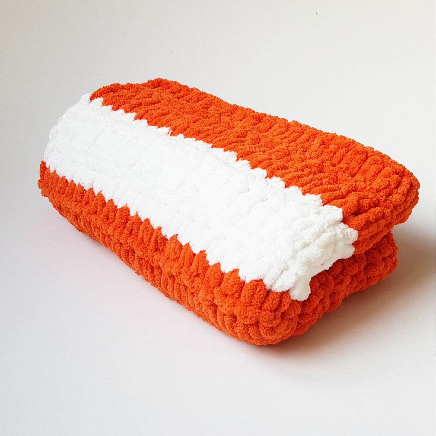 ZUF - Paturica copil, portocaliu-alb, 70x90 cm, Blanosic (lucrata manual)