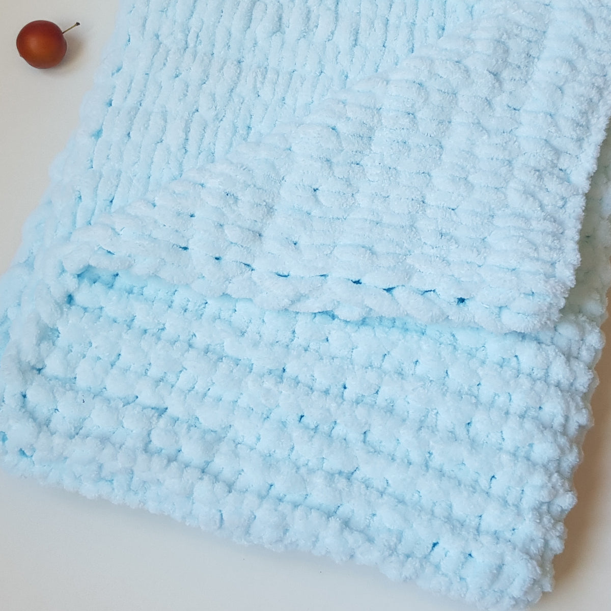 Handmade ZUF - Paturica copil, bleu, 70x80 cm, Blanosic