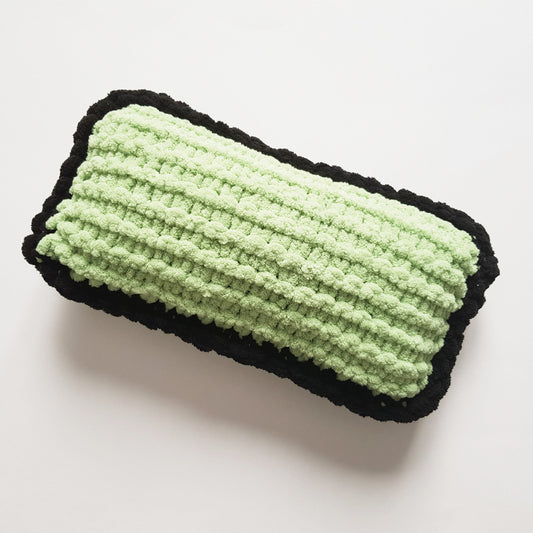 Pernuta de dormit pentru pisici si caini, Verde-Praz-Negru, 40 x 20 cm, Blanosic (lucrata manual)