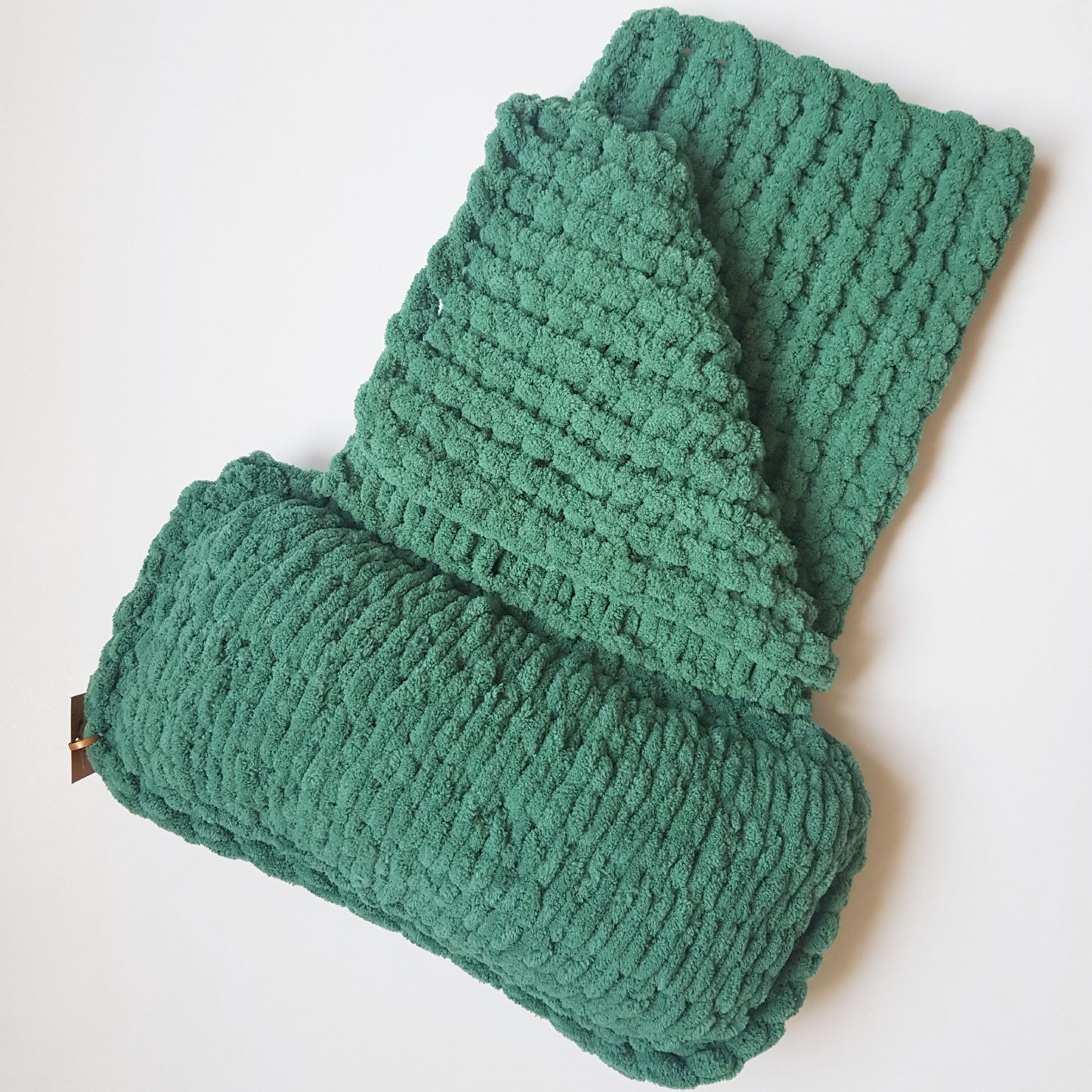 Set pernuta si paturica pentru pisici si caini, verde pin, 40x20 cm / 70x50 cm (lucrat manual)
