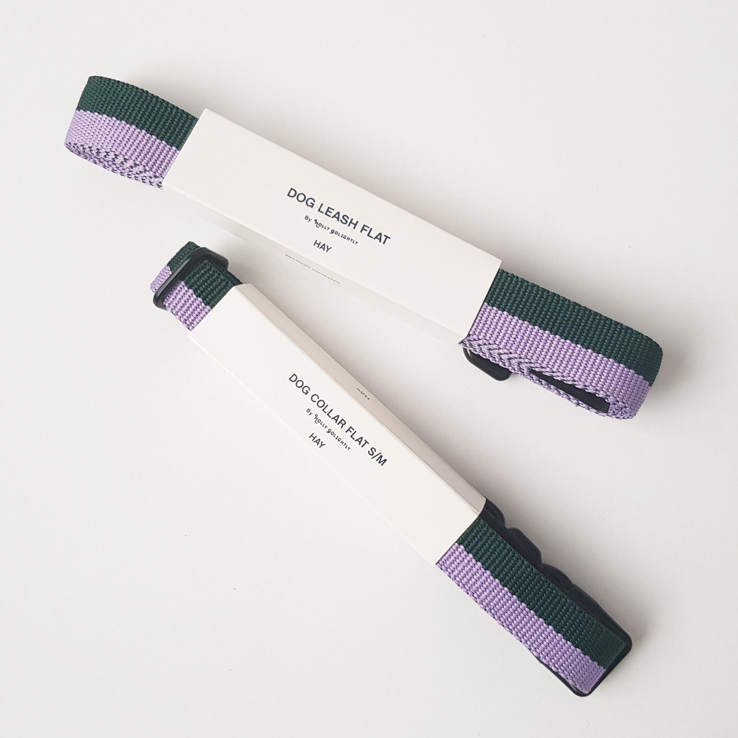 Set zgarda S/M & lesa animale companie verde - lavanda, HAY